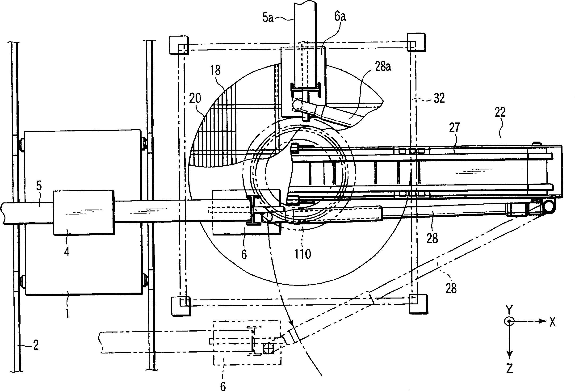 Device and method for polishing large parts