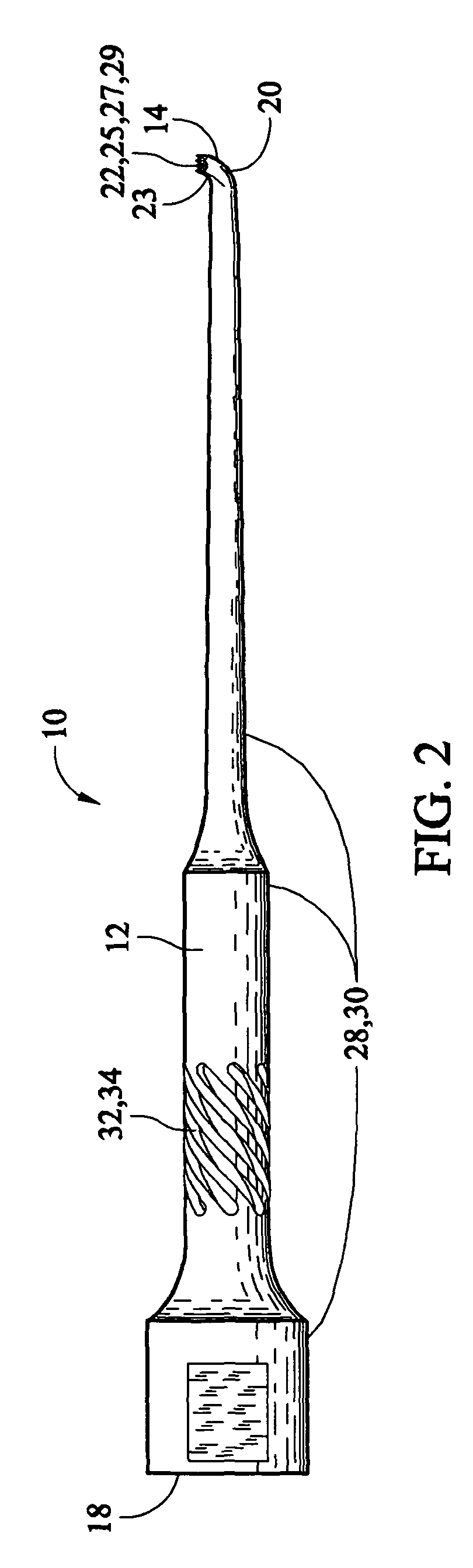 Torsional pineapple dissection tip