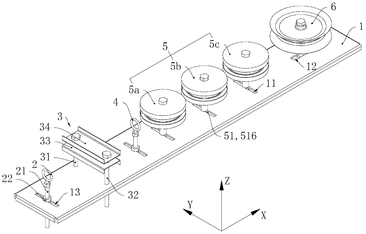 Tension adjusting device and enameled wire production line