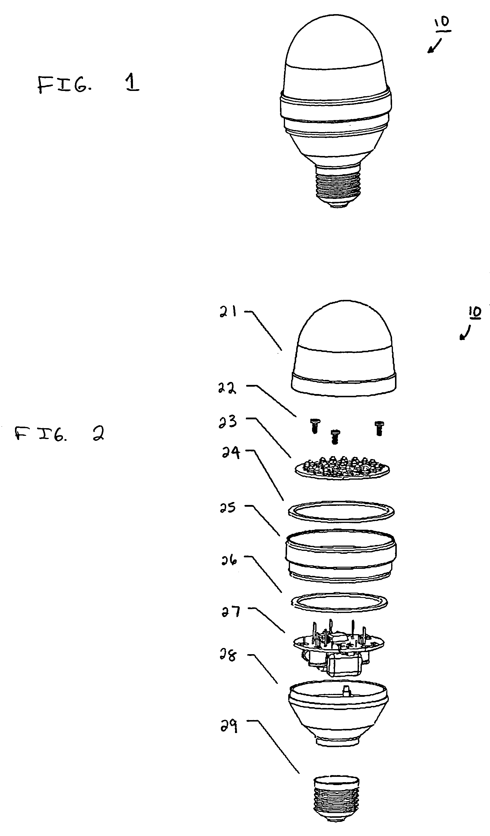 Light emitting diode (LED) light bulbs