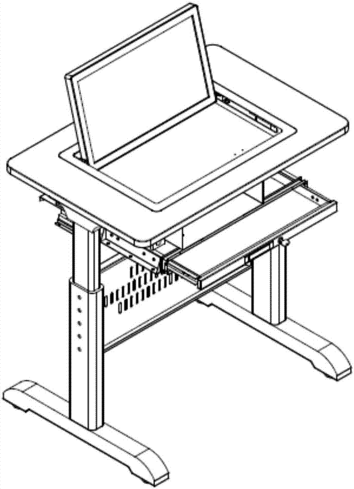 Electromagnetic capacitance double-writing technology automatic electronic desk with battery