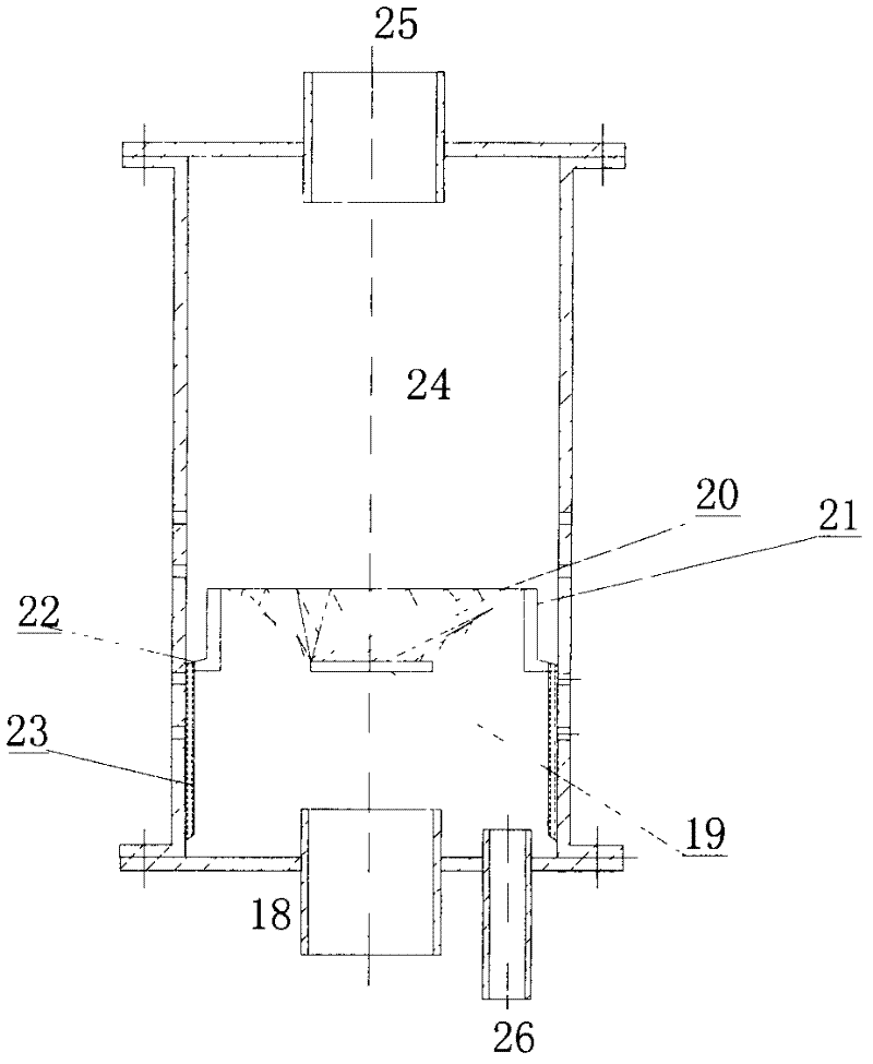 Method for using rotating-stream tray in phase-phase polyethylene process and rotating-stream tray device