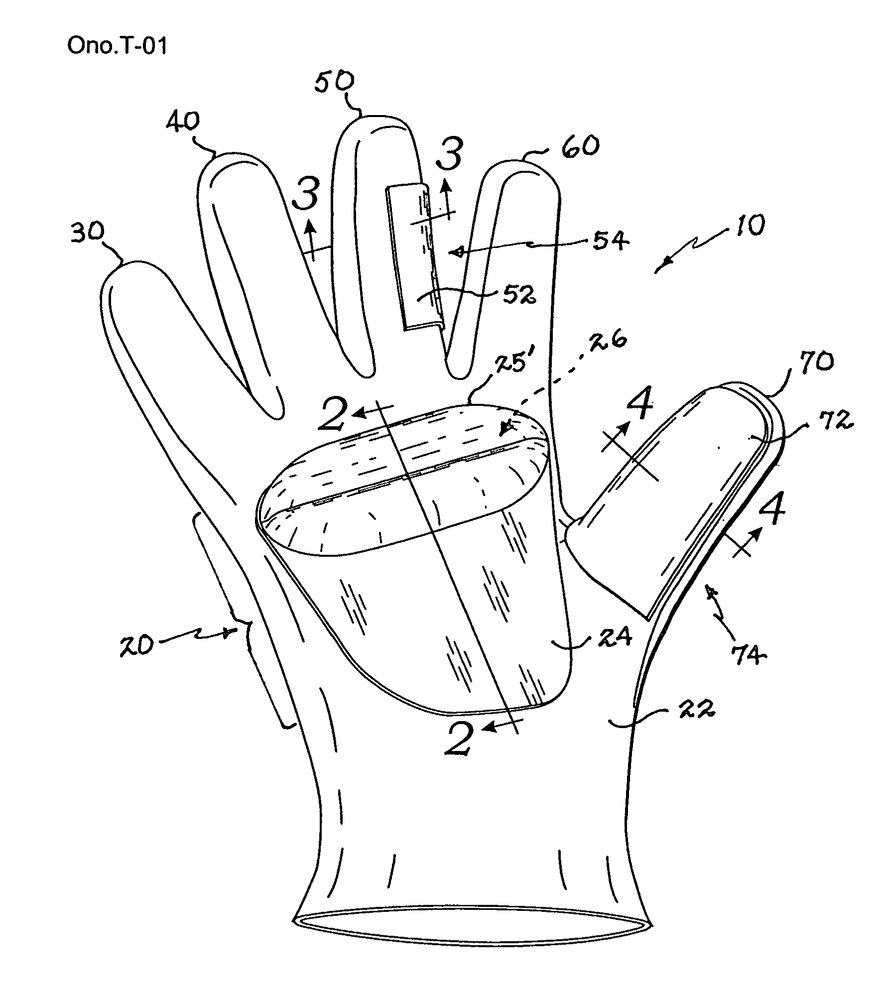 Glove adapted for use in firearms loading, shooting and unloading