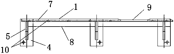 A fixed skirt plate suitable for the roller table of the cooling bed in the bar workshop