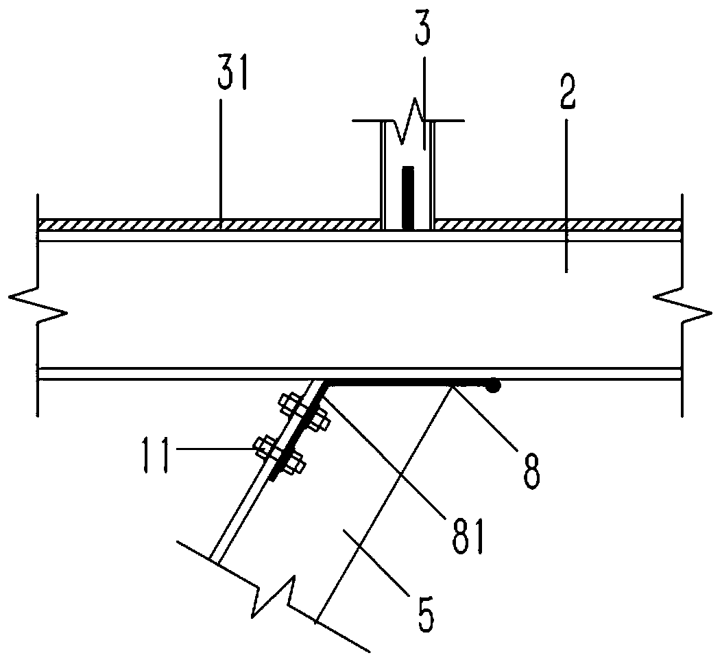 Detachable circulation high-altitude large cantilever formwork and construction method thereof