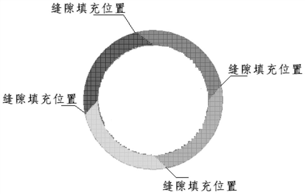 Gap treatment method for aerogel internal thermal insulating layer