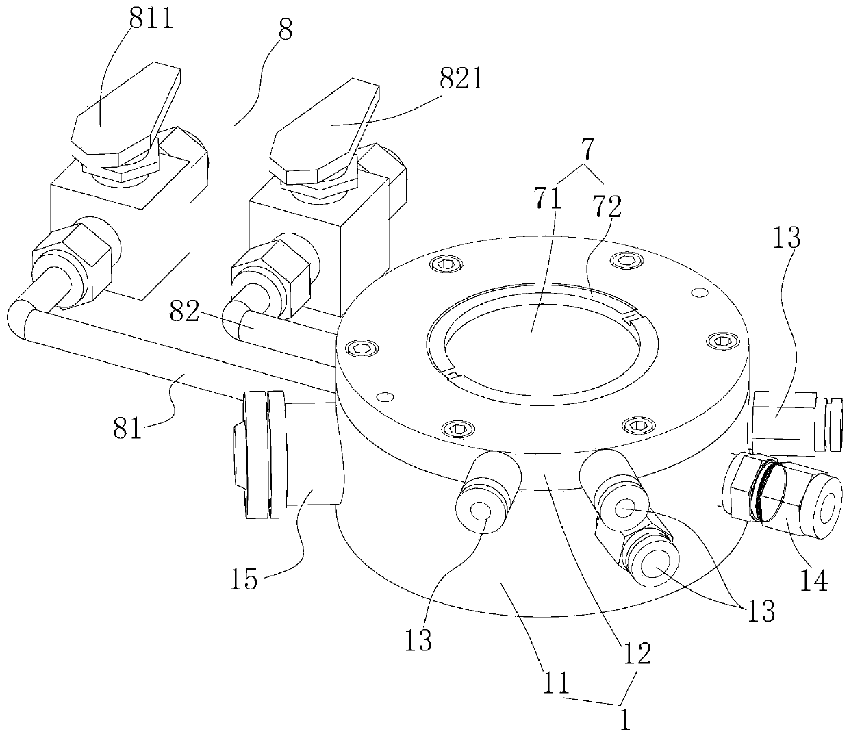 In-situ high-temperature spectrum testing device