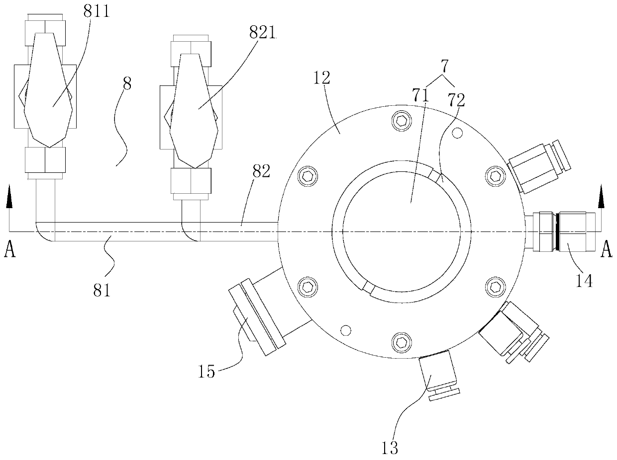 In-situ high-temperature spectrum testing device