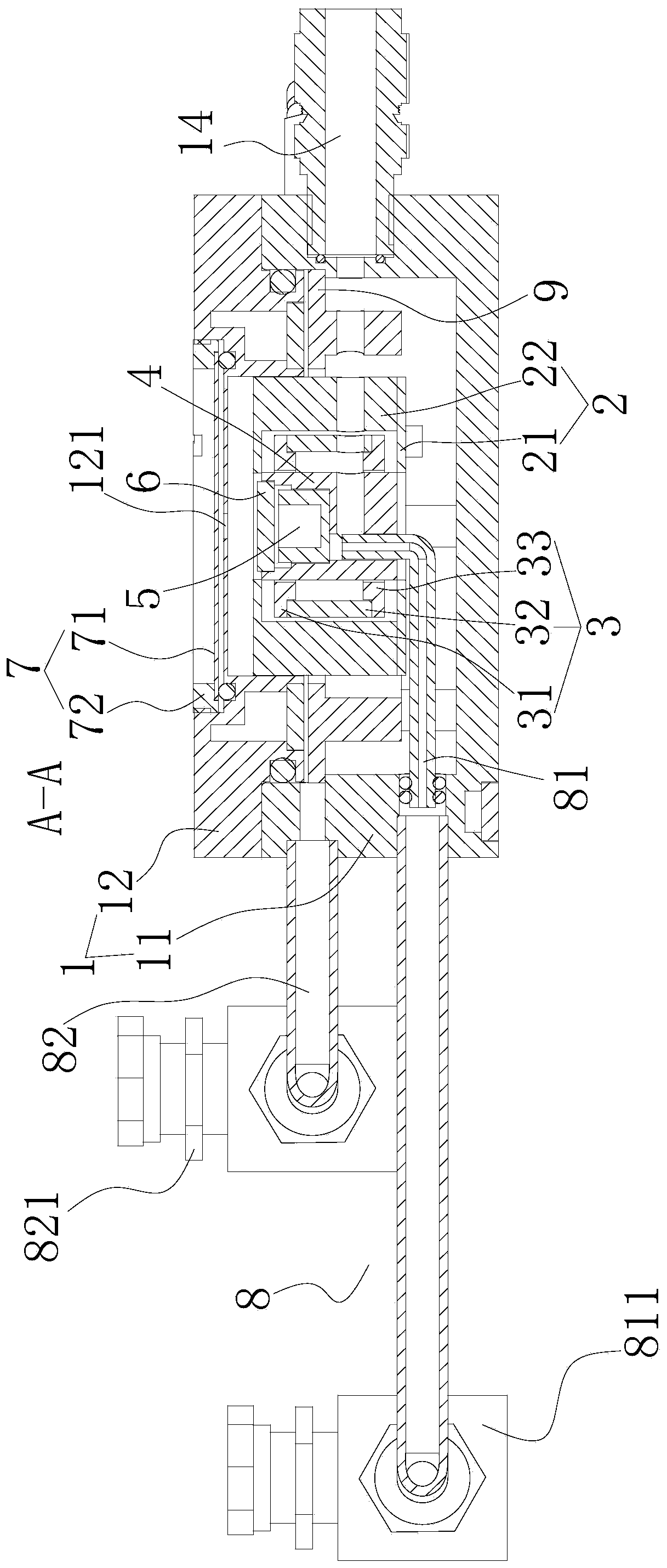 In-situ high-temperature spectrum testing device