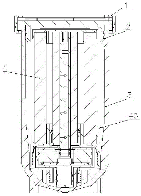 Compact type RO (reverse osmosis) water purifier filter element