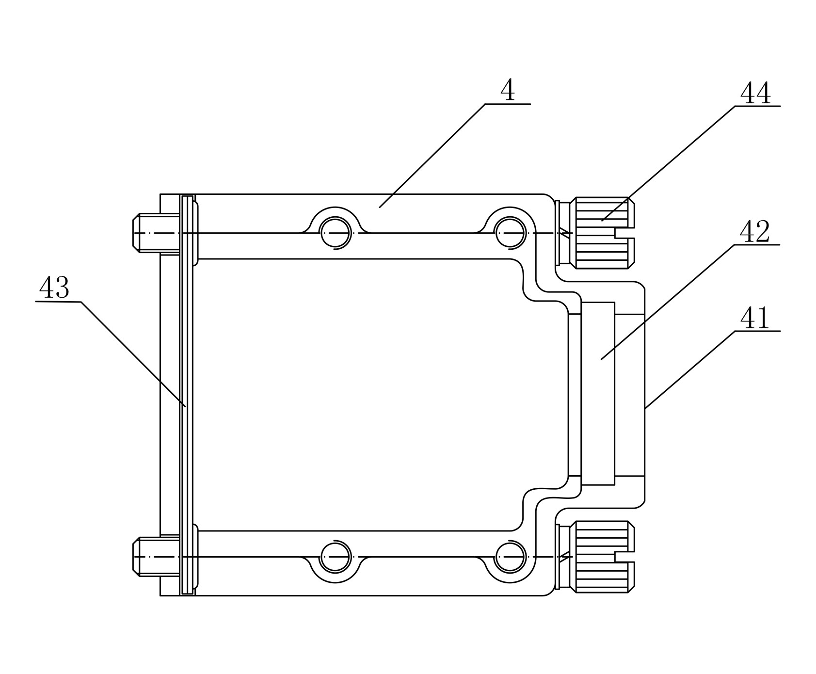 Metal wire clip of tail end fixing cable