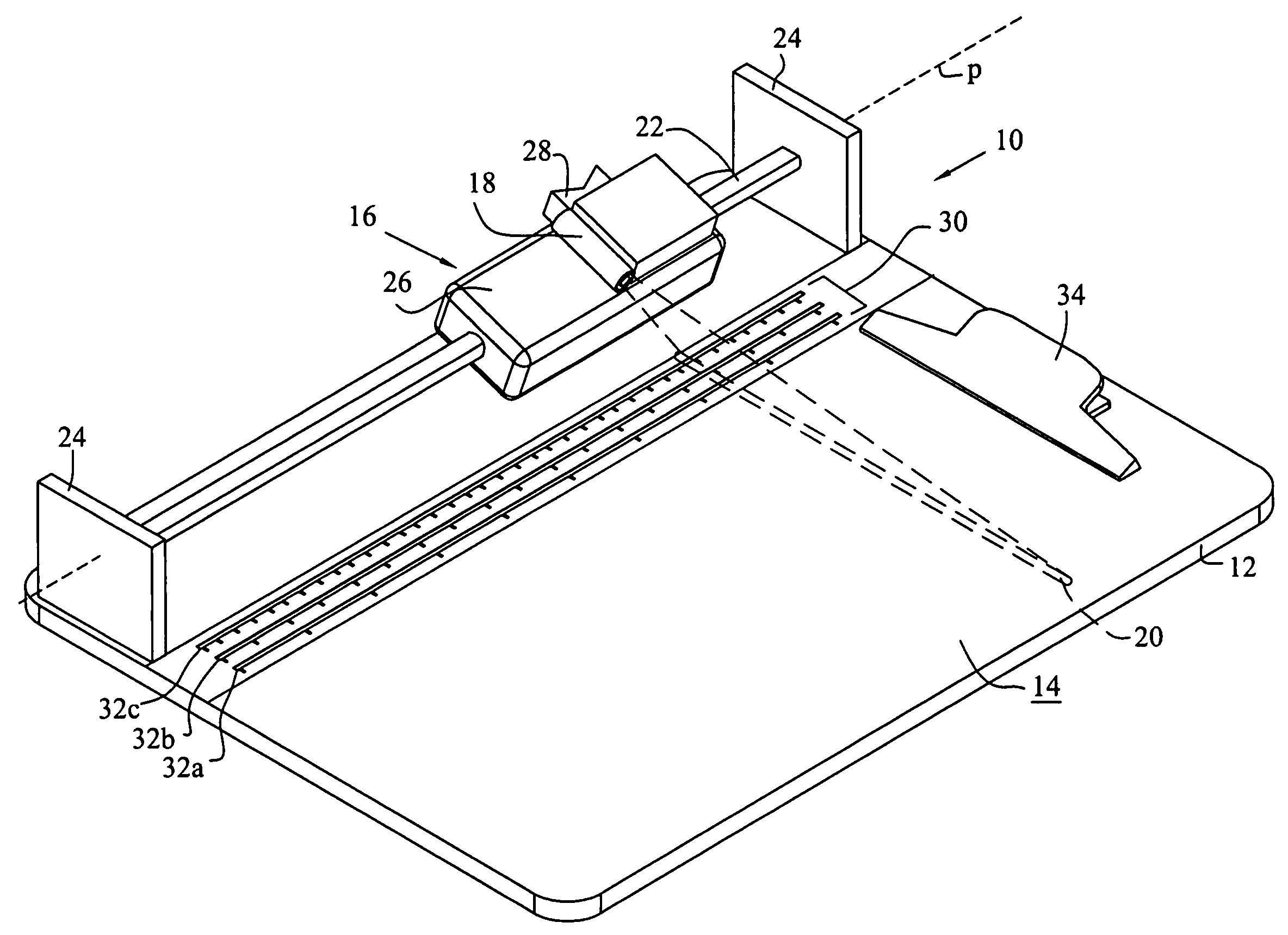 Laser guided work device