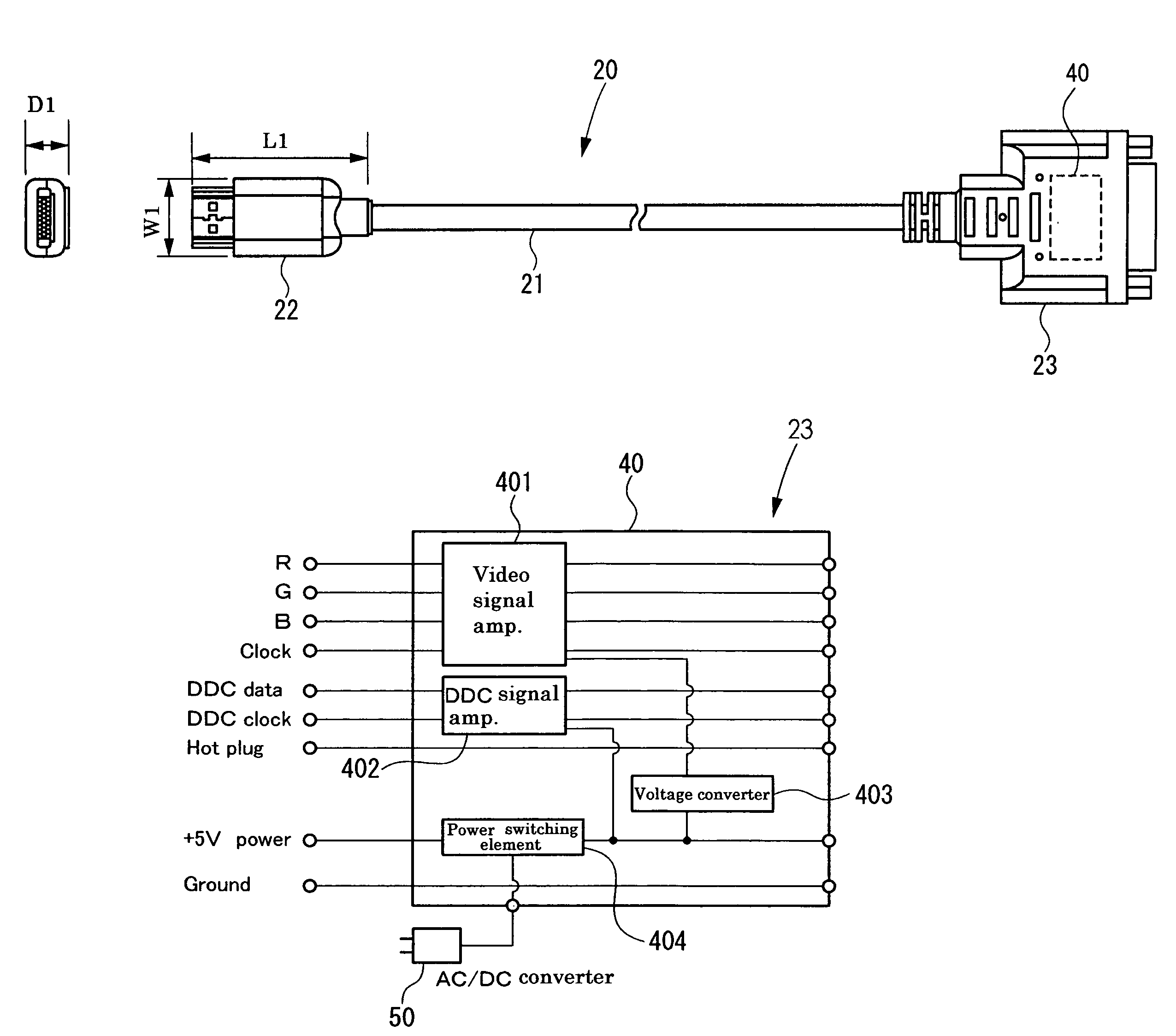 Digital signal transmission cable and digital video display system