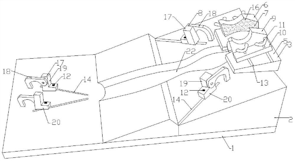 Experimental rabbit fixing device based on 3D printing technology and preparation method thereof