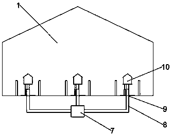 Ventilation system in ecological pig breeding pen