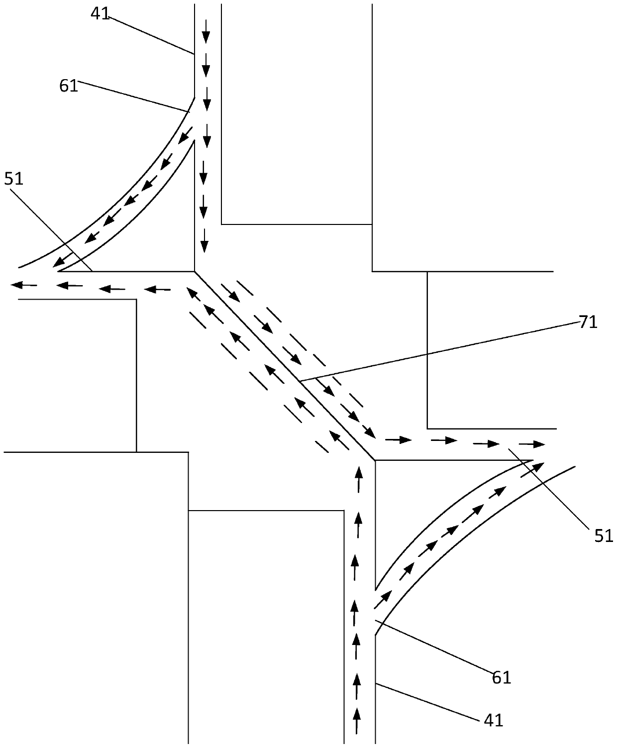 Novel urban traffic structure composed of elevated roads