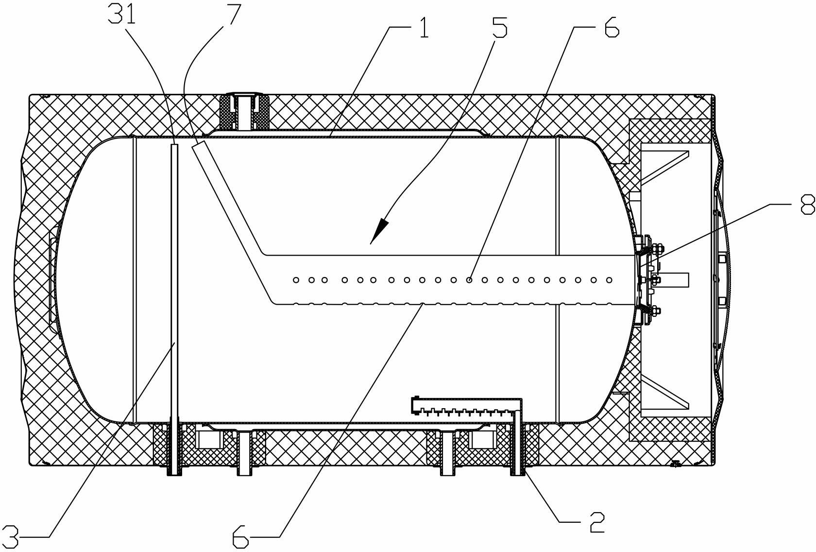 Rapid electric auxiliary heating device for solar water heater