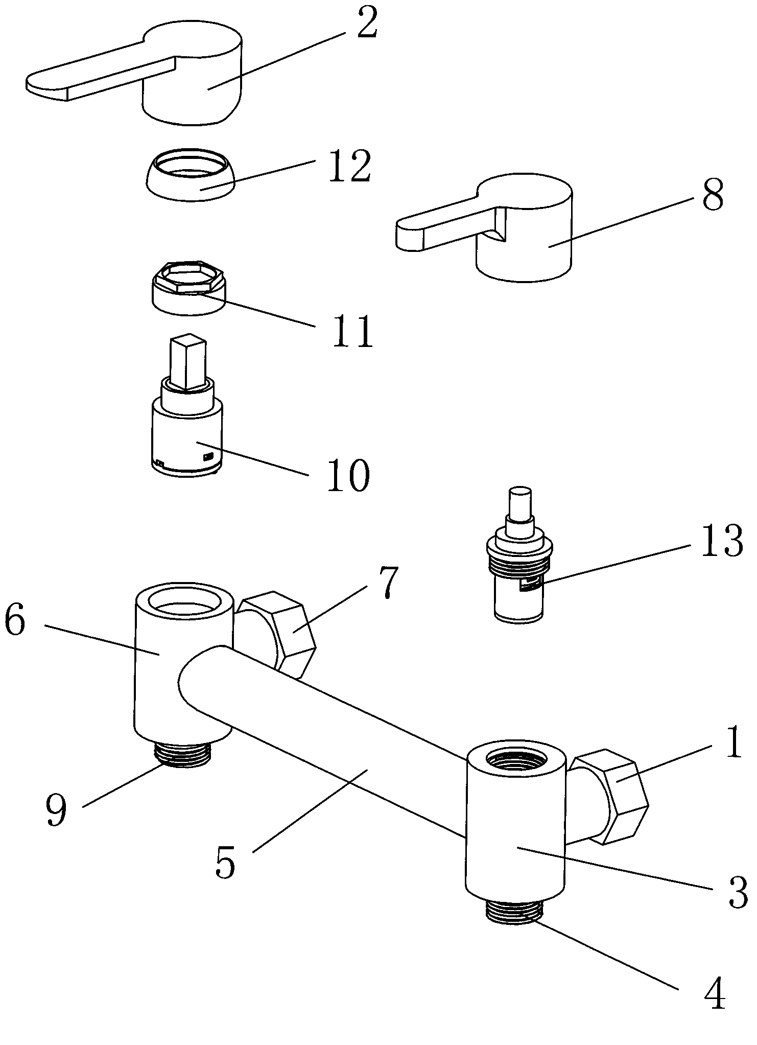 Multifunctional faucet for toilet bowl