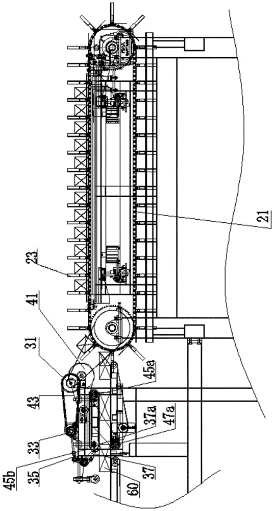 A kind of rock wool turning machine