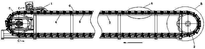 Chain type casting machine and casting die