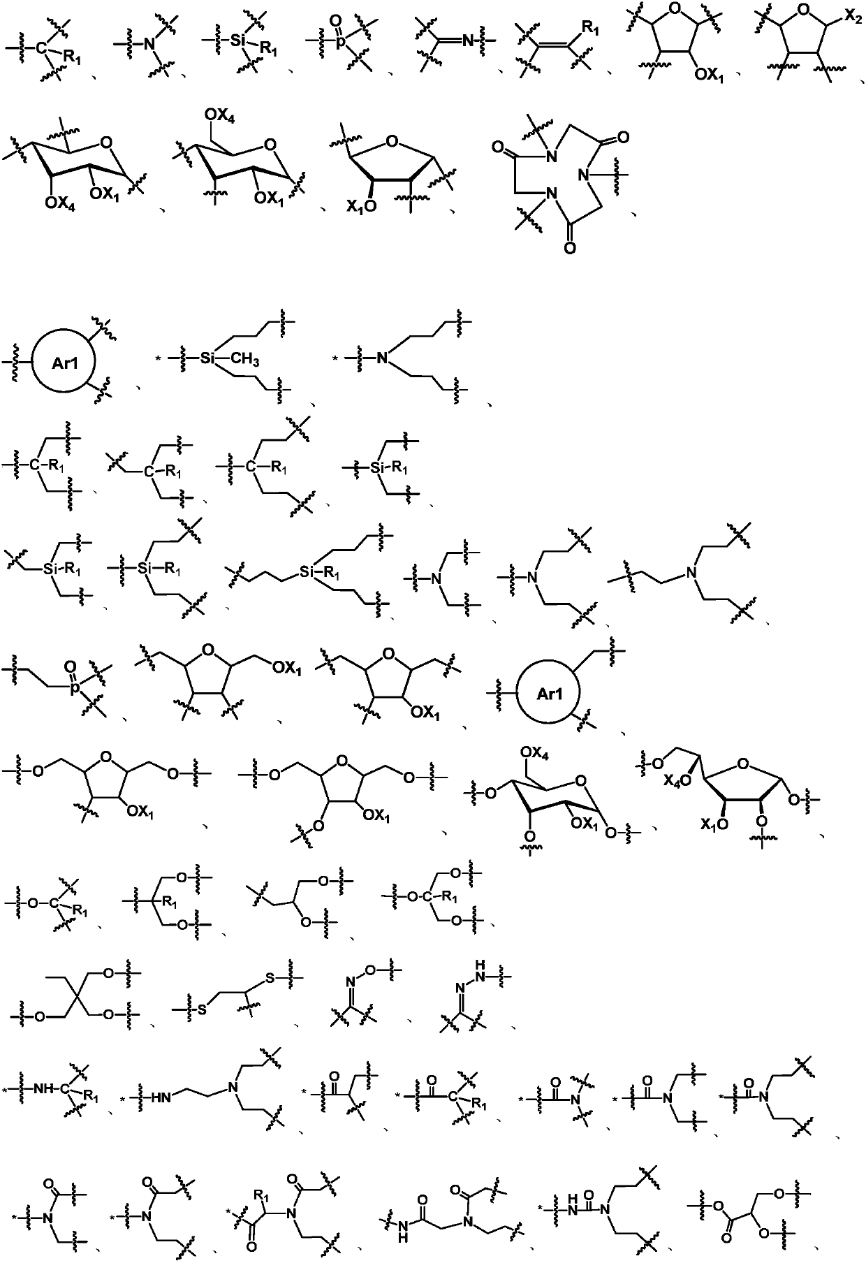 A kind of monofunctional branched polyethylene glycol containing degradable group, preparation method and biological related substance thereof