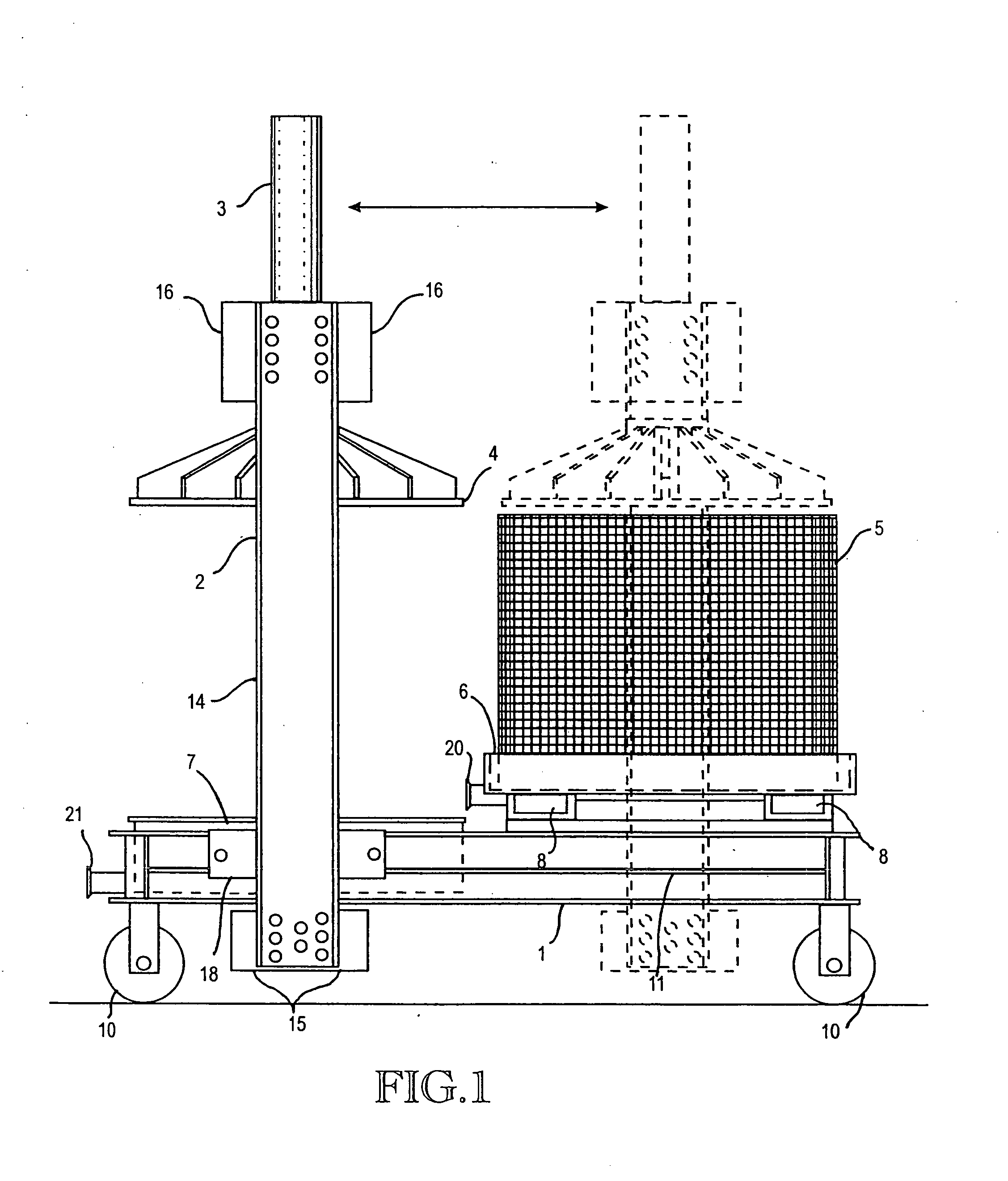 Horizontally positionable vertical wine press