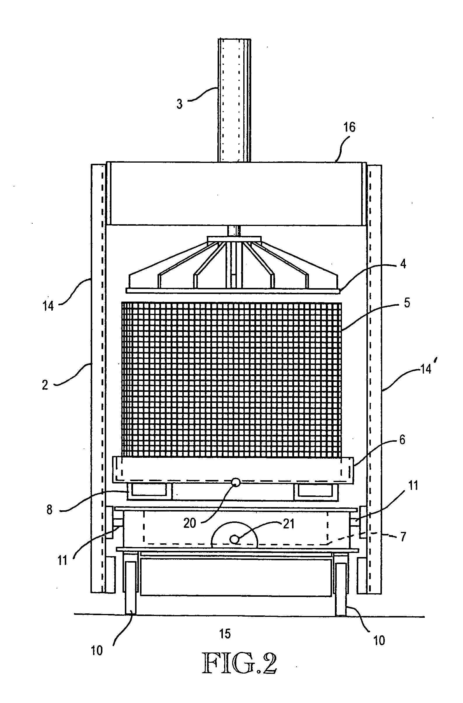 Horizontally positionable vertical wine press