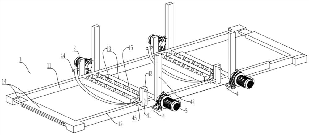 Steel pipe rod safety placement device for steel plate rolling machine