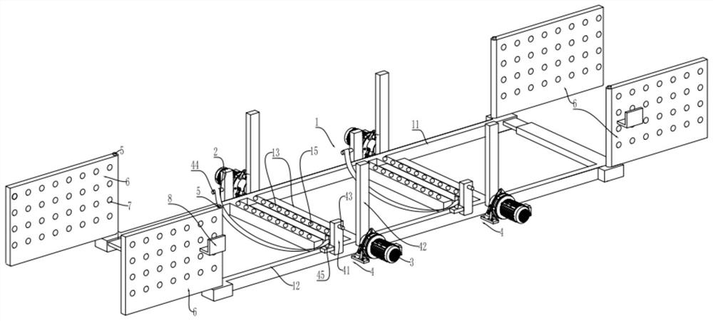 Steel pipe rod safety placement device for steel plate rolling machine