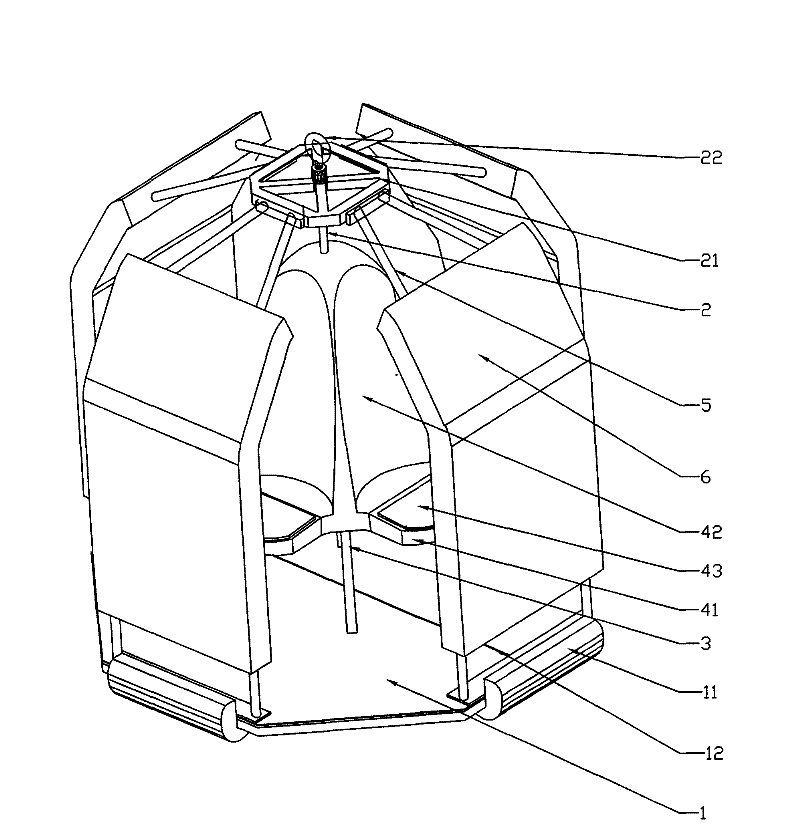 Hoisting device for rescuing crew members