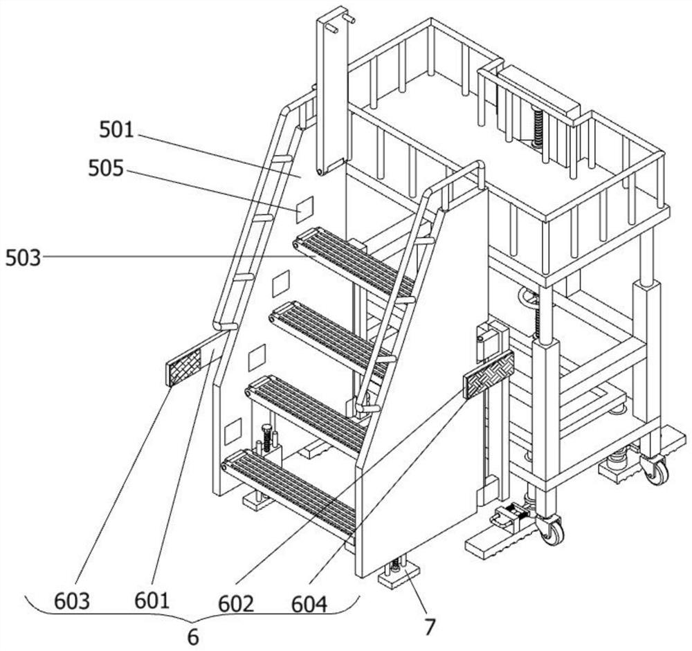 Height-adjustable stable engineering building scaffold