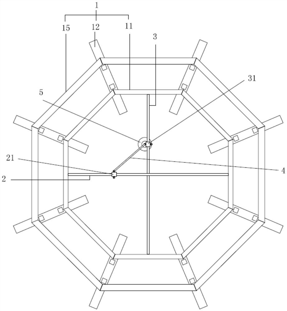 Hotel atrium decorative lighting installation method and structure