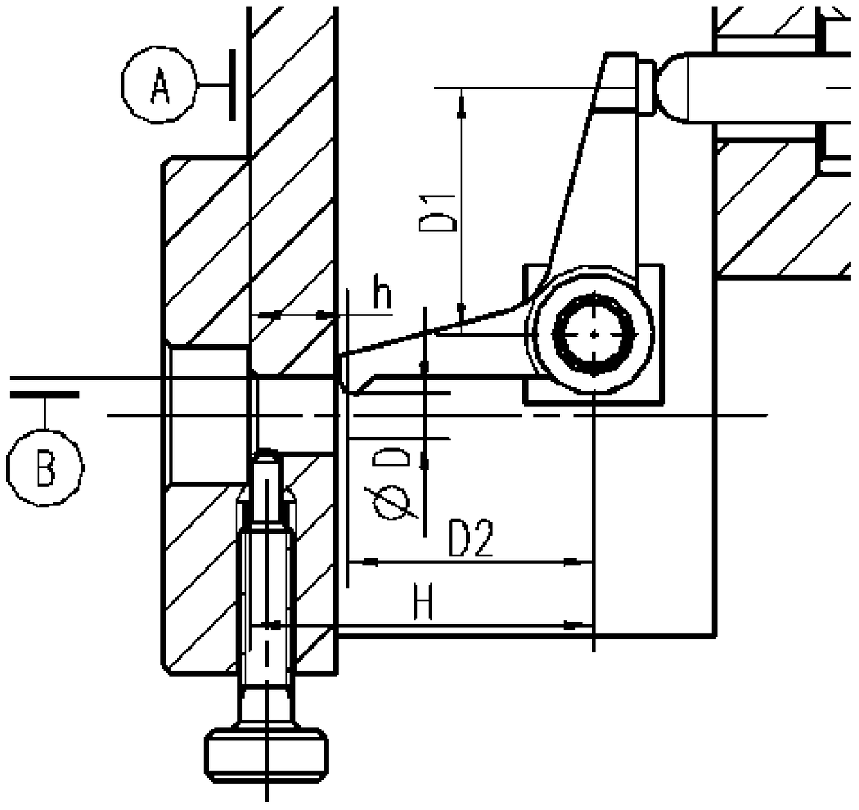 Apparatus and method for measuring the diameter of a given section of a conical part of a fuel nozzle