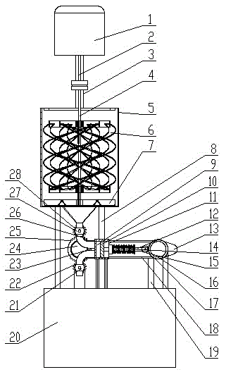 Automatic filling device with uniform stirring function