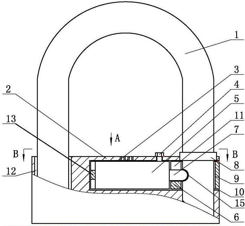 Double-opening U-shaped alarm lock