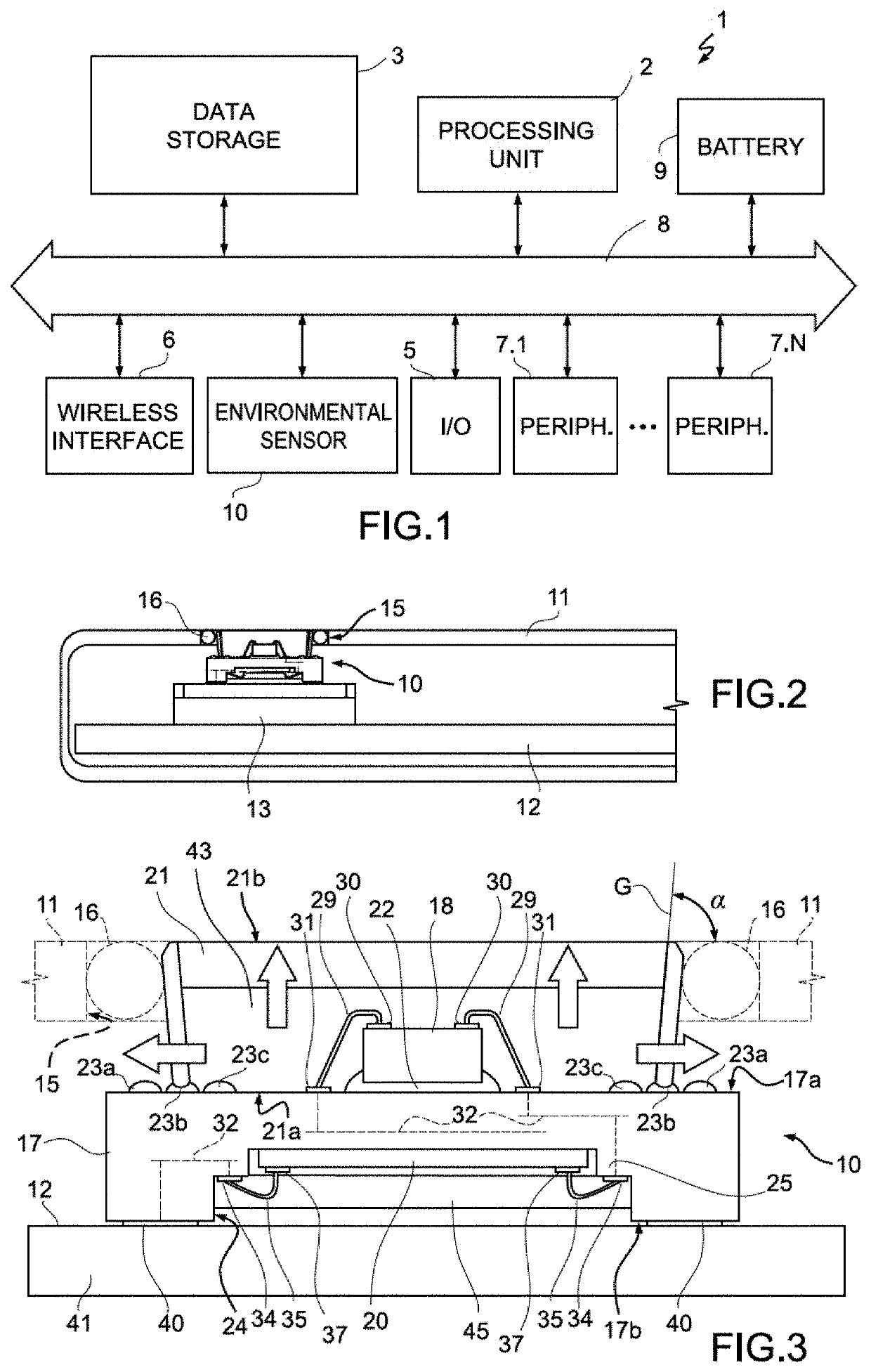 Packaged environmental sensor