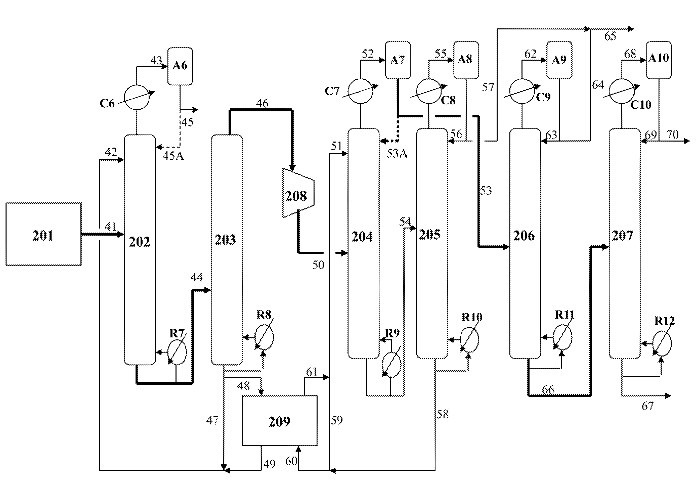 Extractive distillation process for recovering butadiene from C4 hydrocarbon mixtures