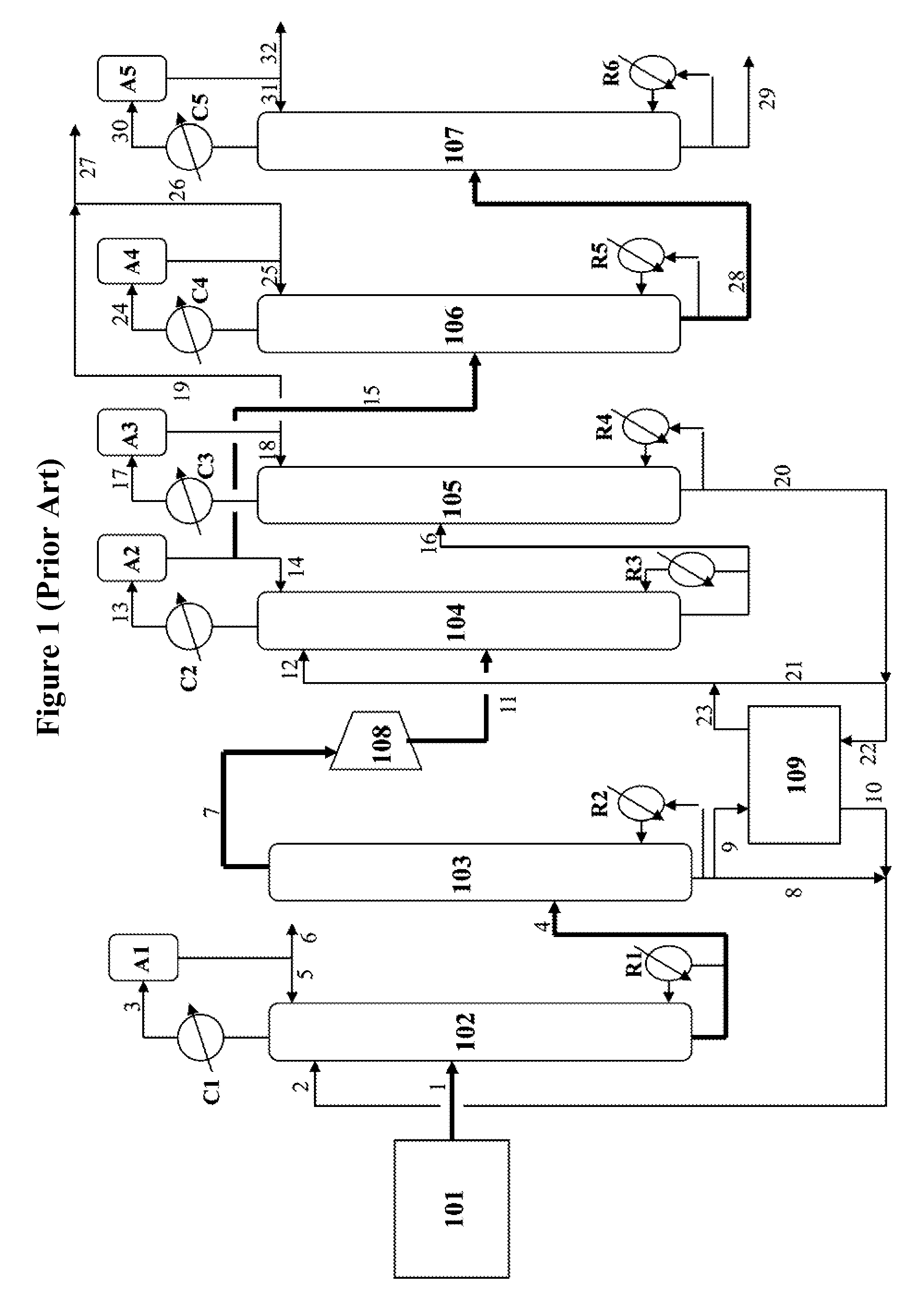 Extractive distillation process for recovering butadiene from C4 hydrocarbon mixtures