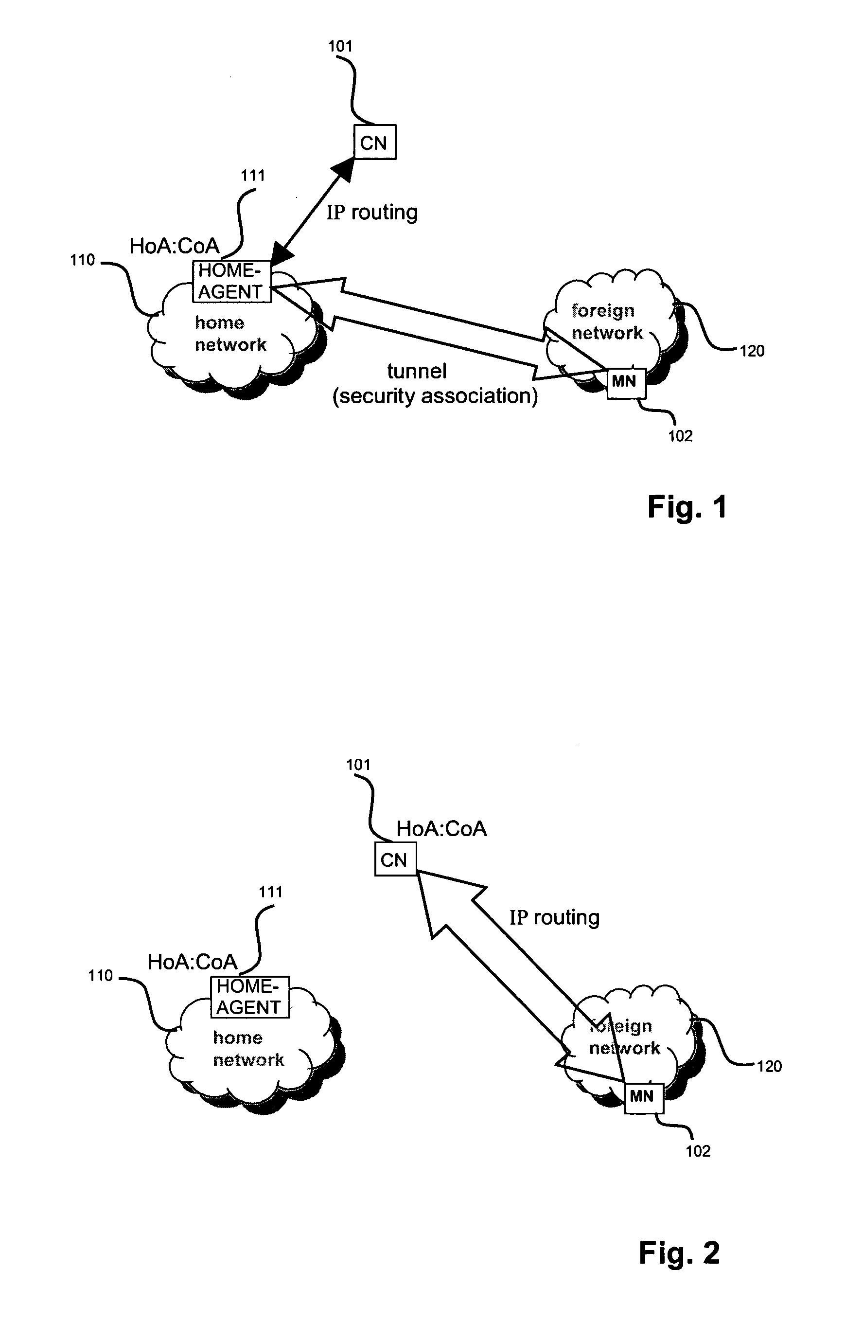 Route optimization of a data path between communicating nodes using a route optimization agent