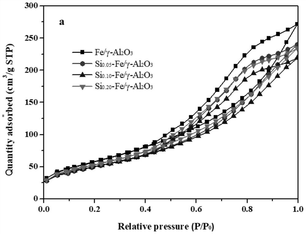 Si-Fe/gamma-Al2O3 catalyst and preparation method thereof