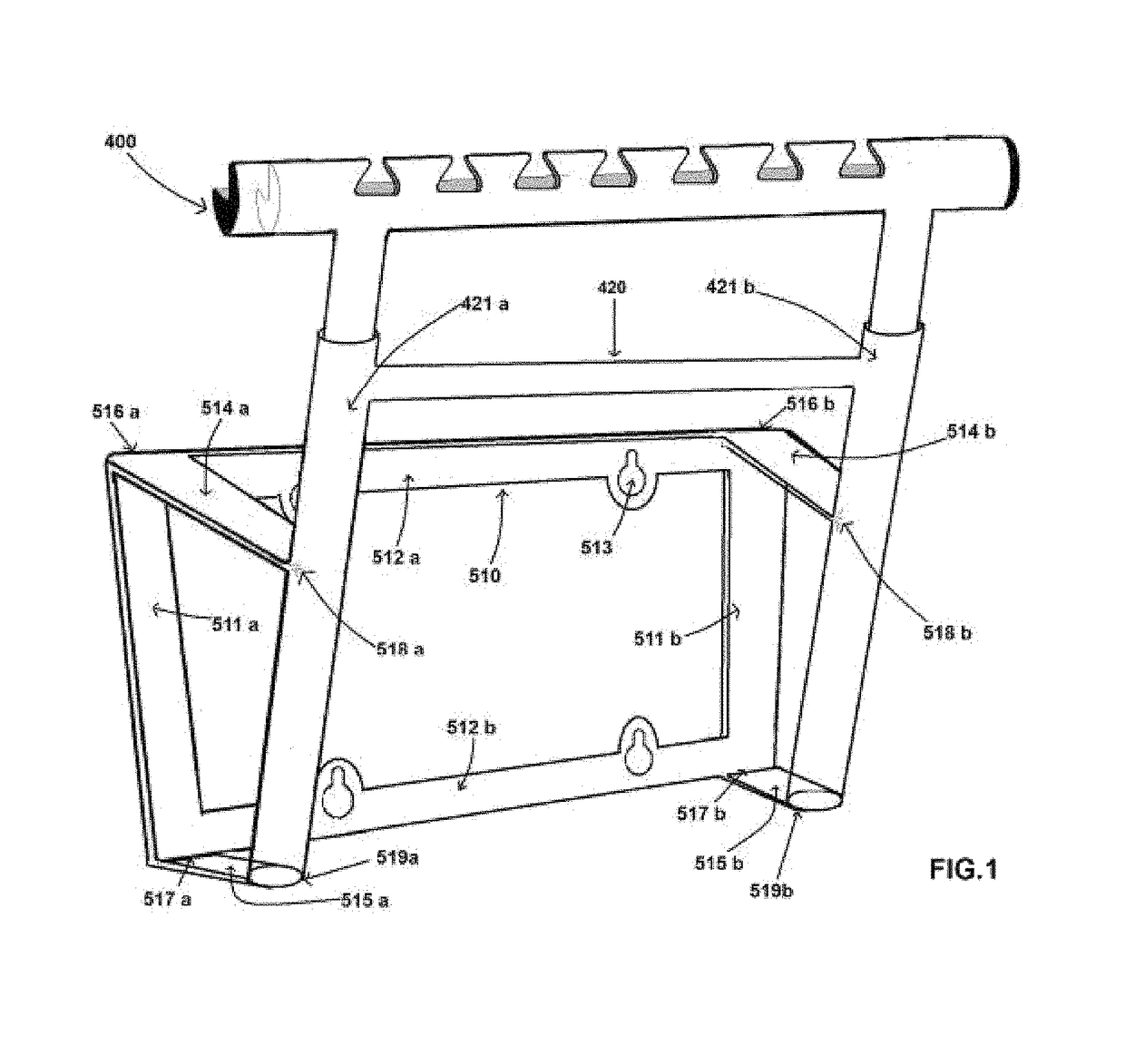 Portable carrier for holding bags or holding displays on vehicles