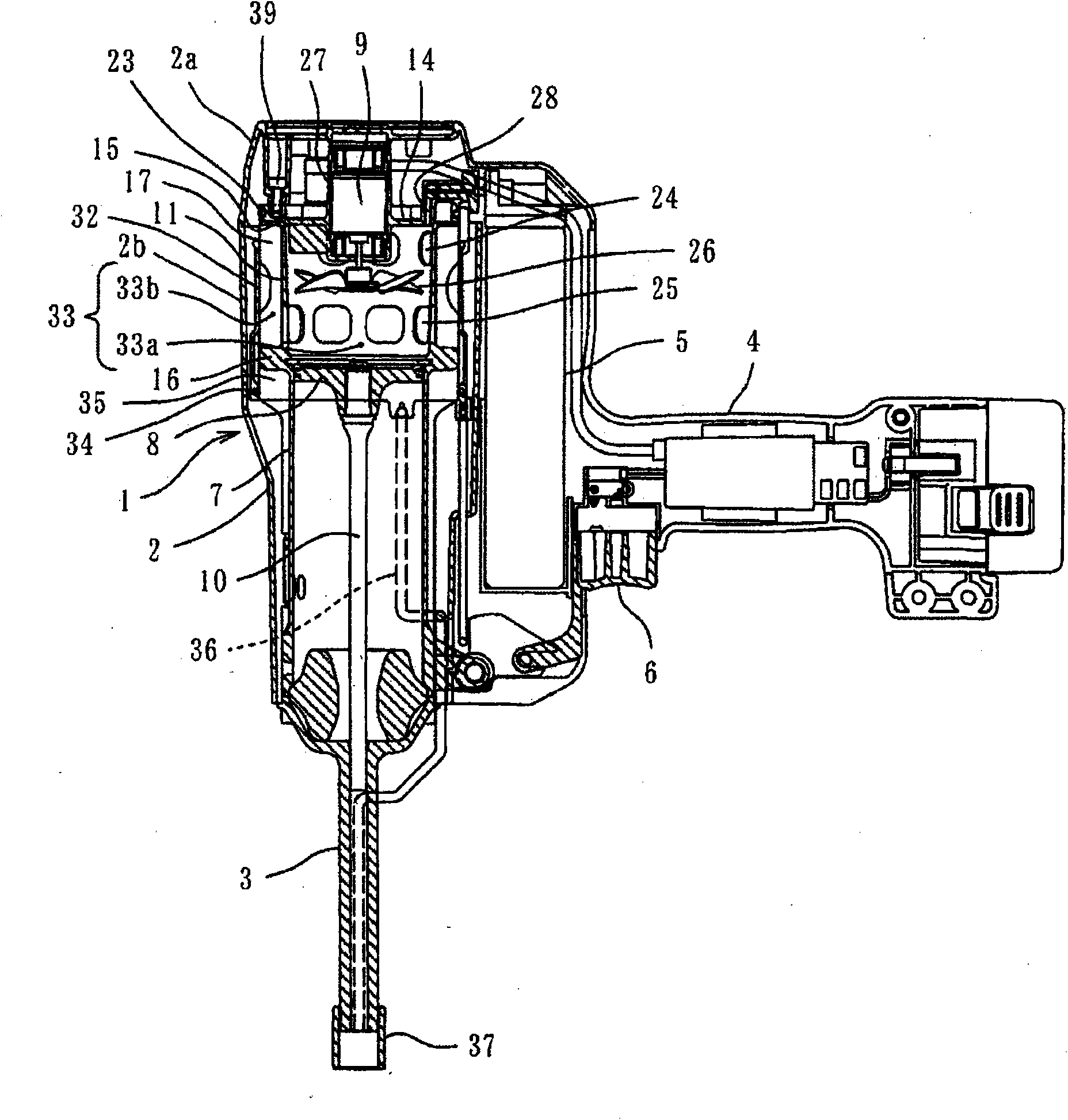 Gas combustion type driving tool