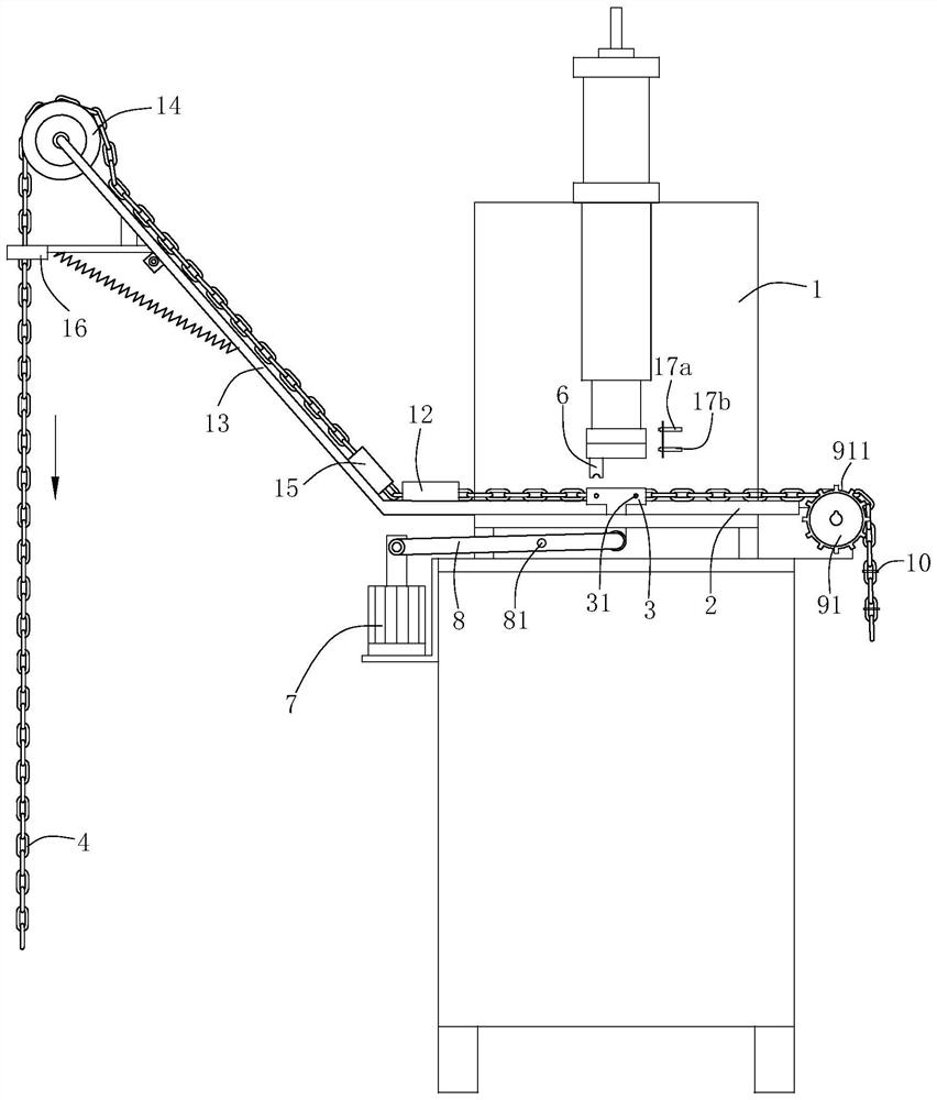 Automatic steel wire cutting and welding machine based on chain