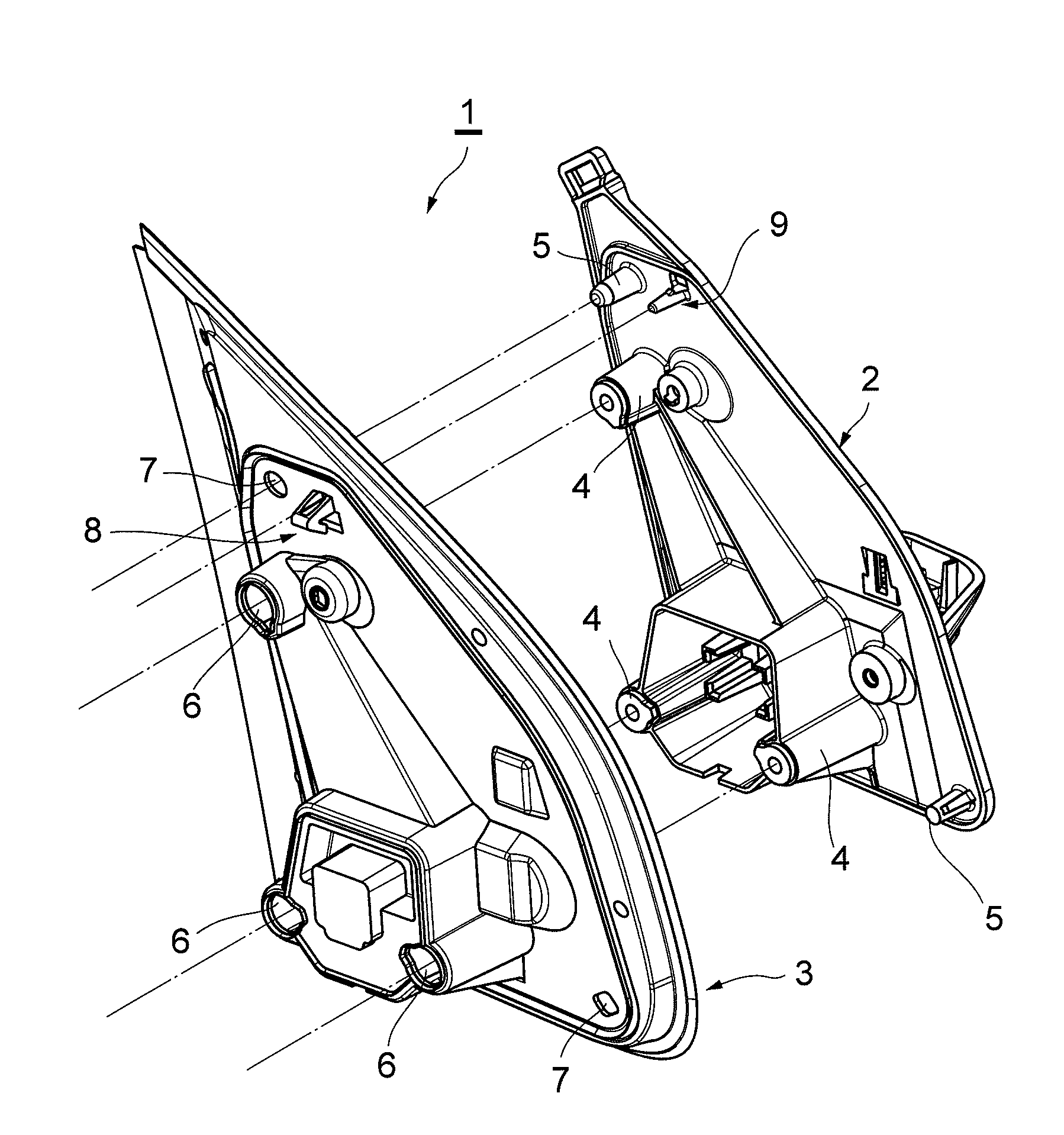 Door mirror base