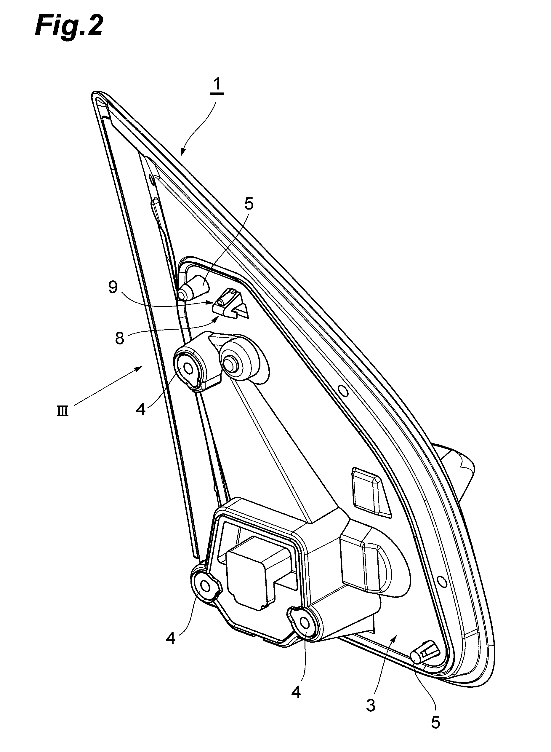 Door mirror base