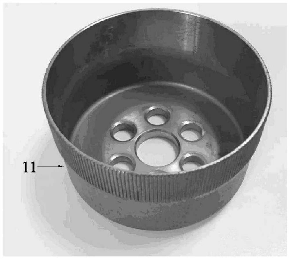 Vacuum die-casting die and method for amorphous alloy flexible gear of harmonic reducer