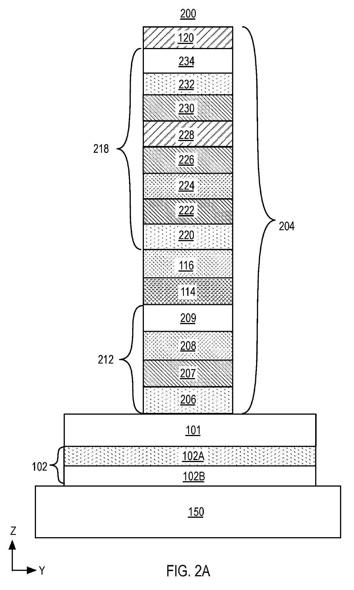 Spin orbit torque (SOT) memory devices with enhanced tunnel magnetoresistance ratio and their methods of fabrication