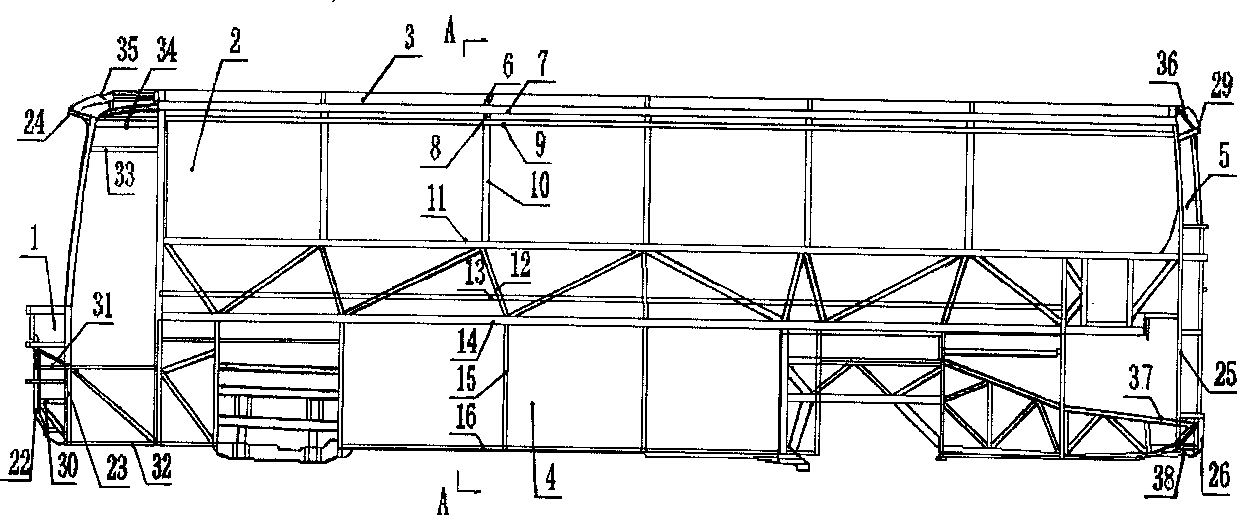 Completely-loaded vehicle body