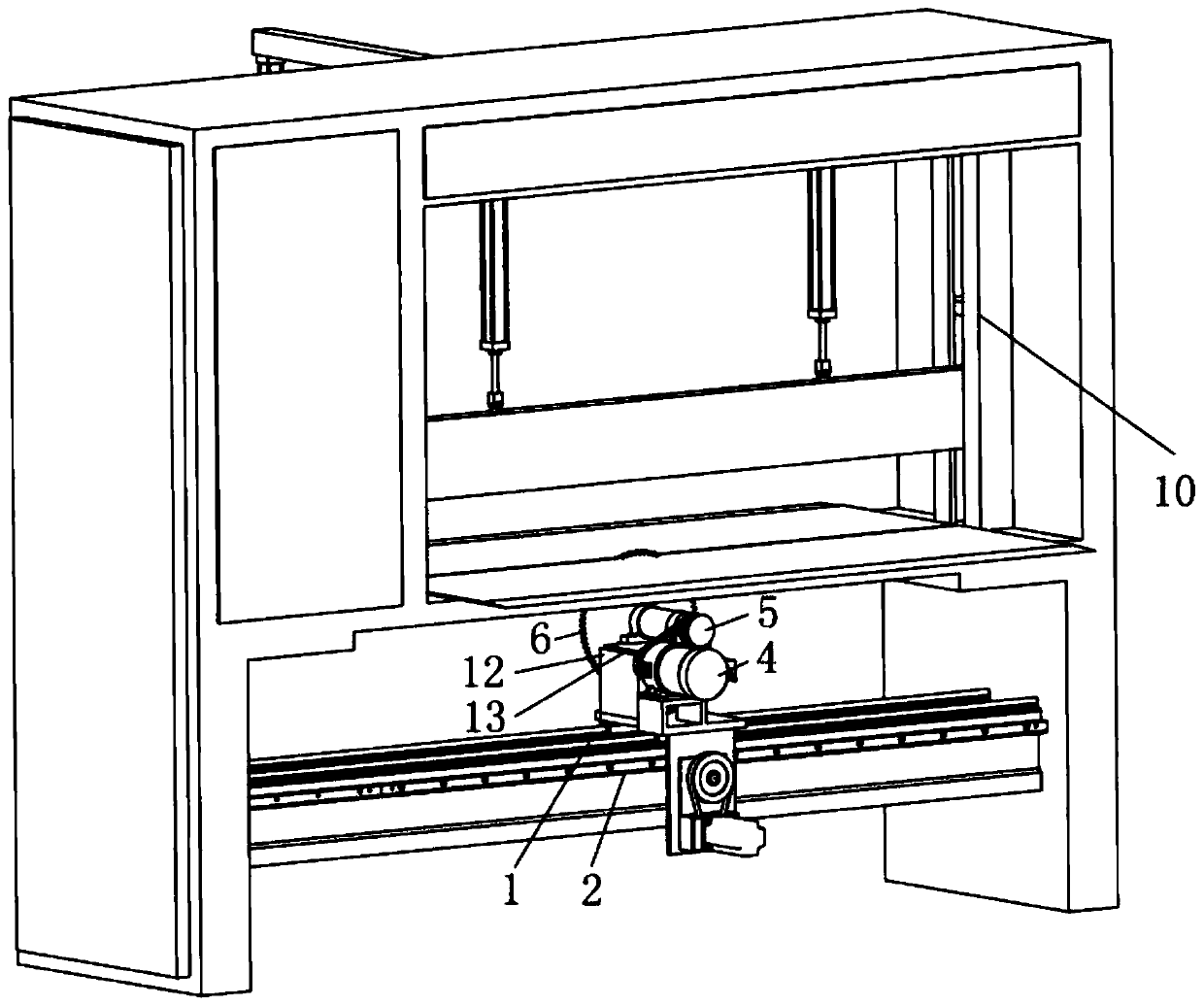 Plate blank cut-off device