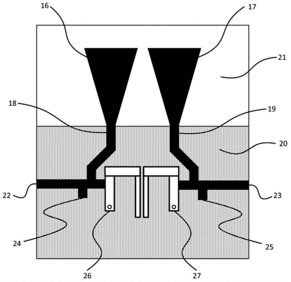 Device for decoupling antennas in compact antenna array and antenna array with the device